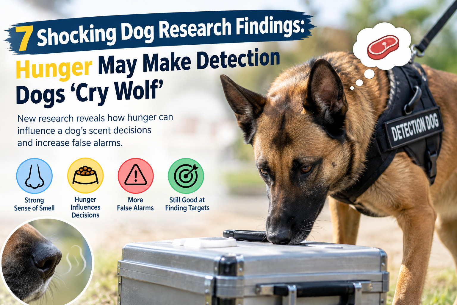7 Shocking Dog Research Findings: Hunger May Make Detection Dogs ‘Cry Wolf’