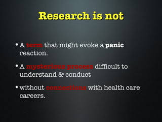 Understanding the Research Without Panic